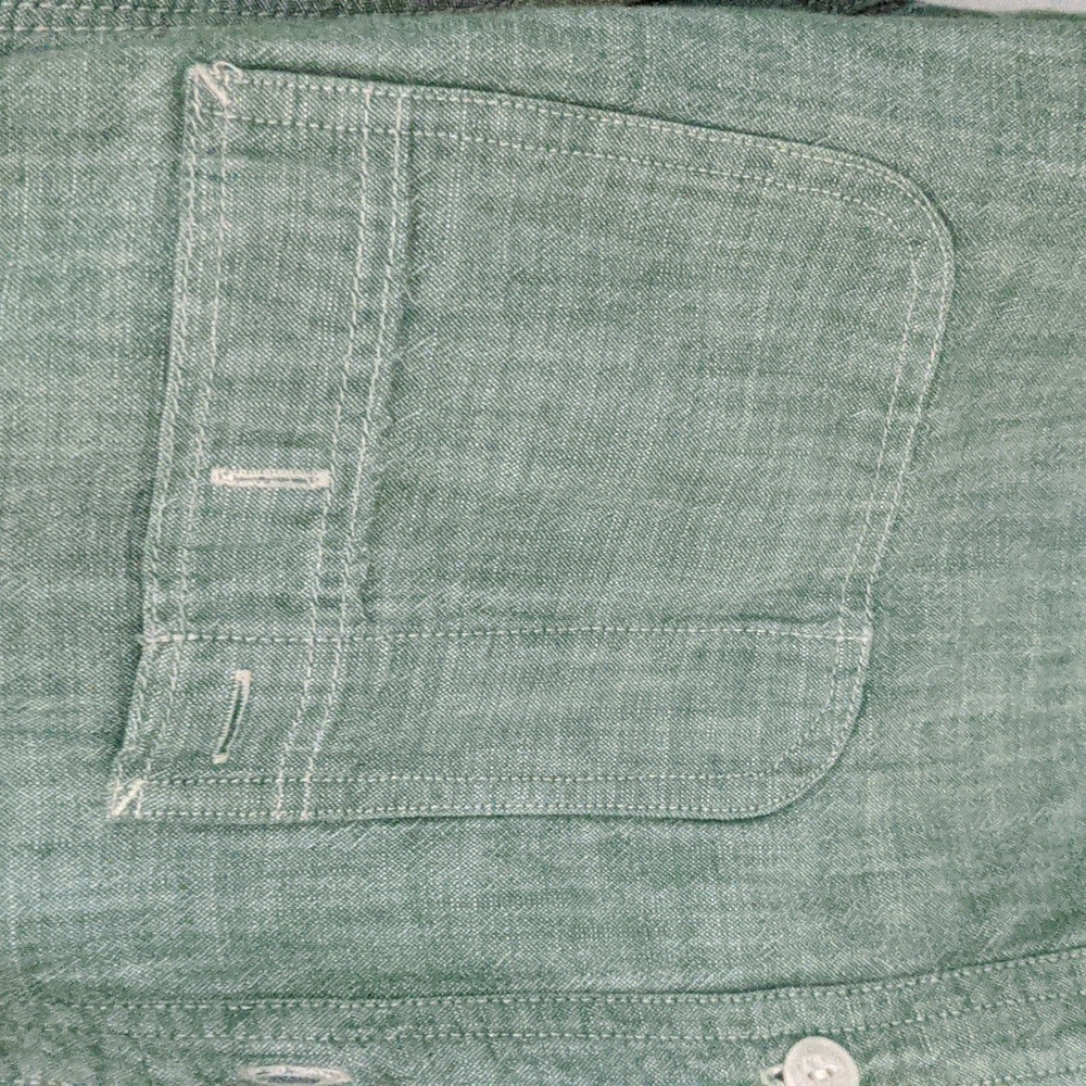 GAP 1969 Green Chambray Worshirt - Picture 3 of 3
